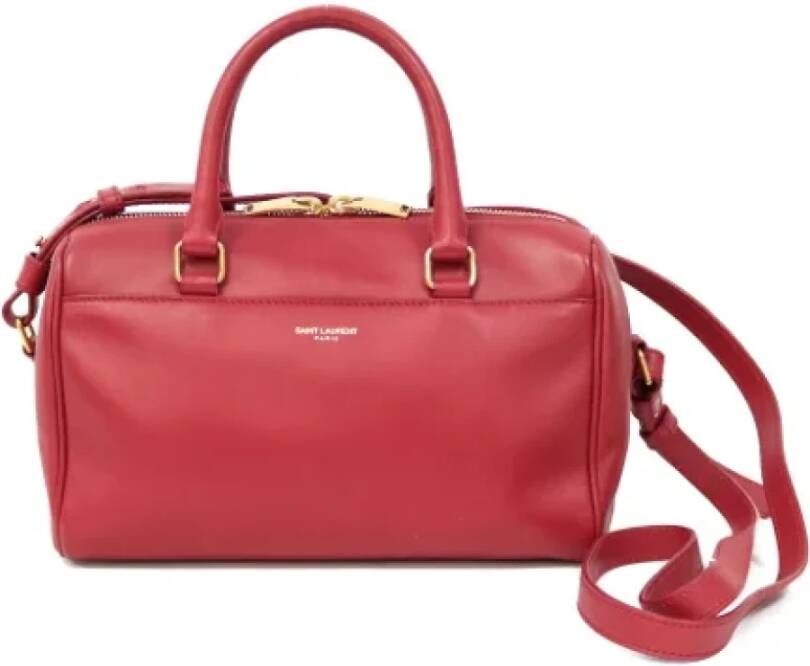 Saint Laurent Vintage Pre-owned Fabric shoulder-bags Rood Dames