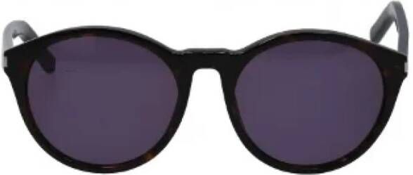 Saint Laurent Vintage Pre-owned Fabric sunglasses Zwart Dames