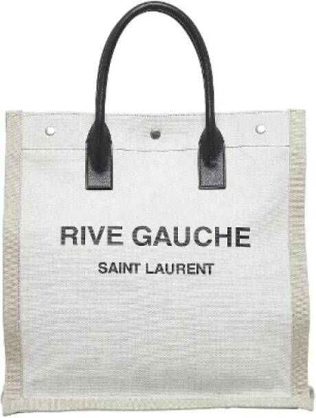 Saint Laurent Vintage Pre-owned Fabric totes Wit Dames