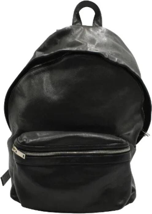 Saint Laurent Vintage Pre-owned Leather backpacks Zwart Dames