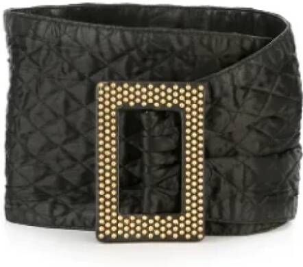Saint Laurent Vintage Pre-owned Leather belts Zwart Dames