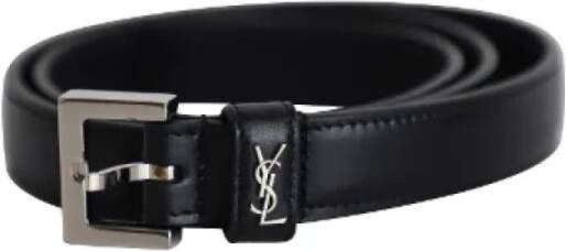 Saint Laurent Vintage Pre-owned Leather belts Zwart Dames
