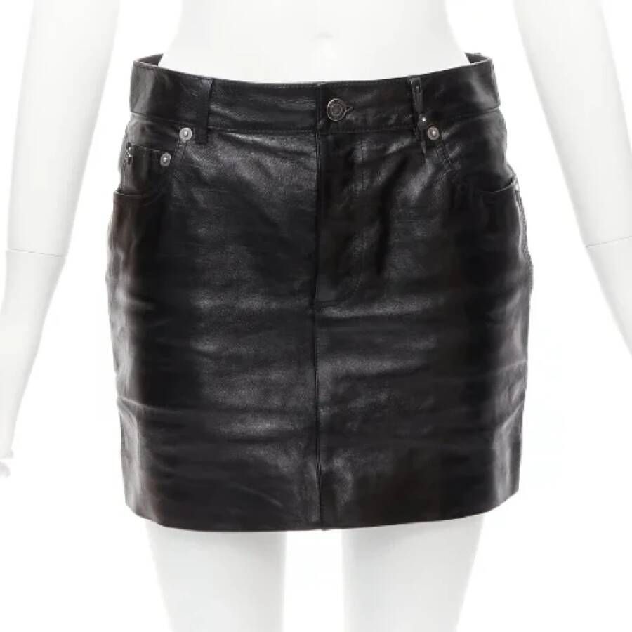 Saint Laurent Vintage Pre-owned Leather bottoms Black Dames
