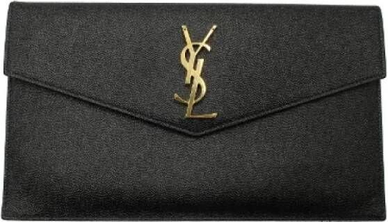 Saint Laurent Vintage Pre-owned Leather clutches Black Dames