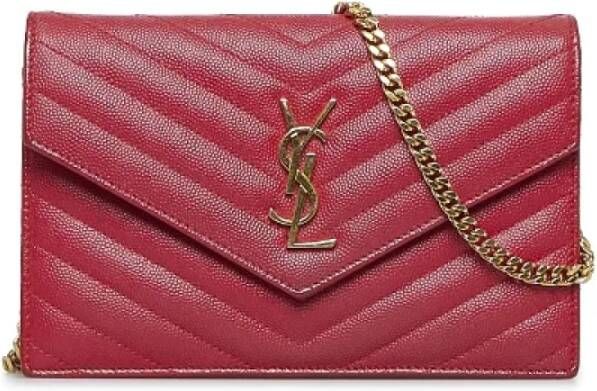 Saint Laurent Vintage Pre-owned Leather crossbody-bags Rood Dames