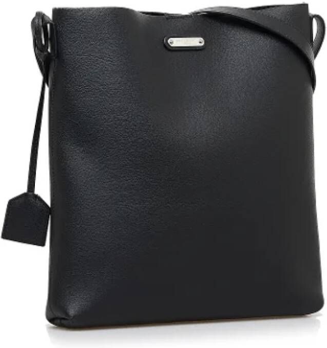 Saint Laurent Vintage Pre-owned Leather crossbody-bags Zwart Dames