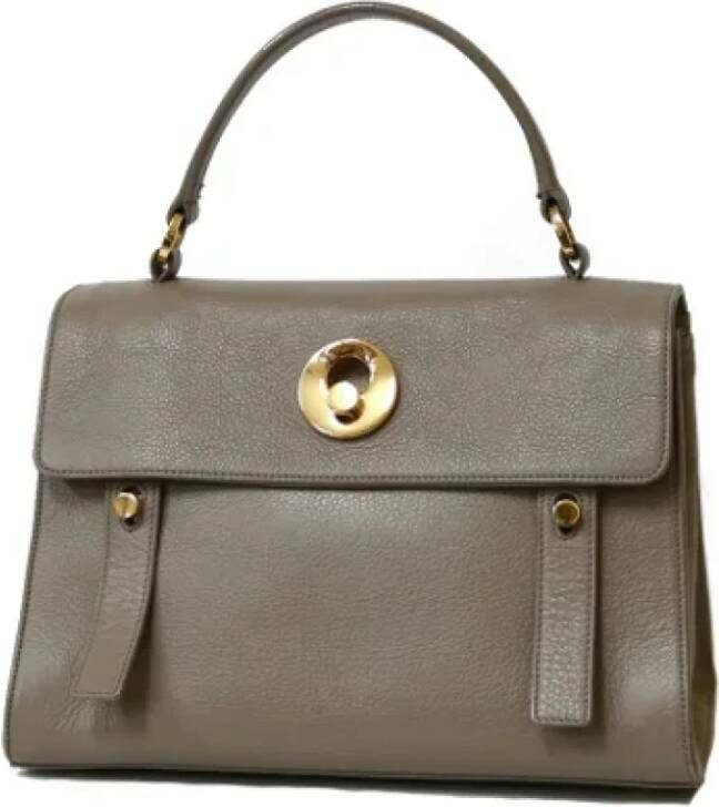 Saint Laurent Vintage Pre-owned Leather handbags Grijs Dames
