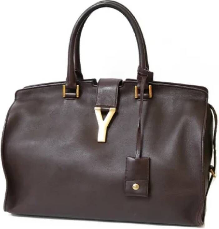 Saint Laurent Vintage Pre-owned Leather handbags Paars Dames