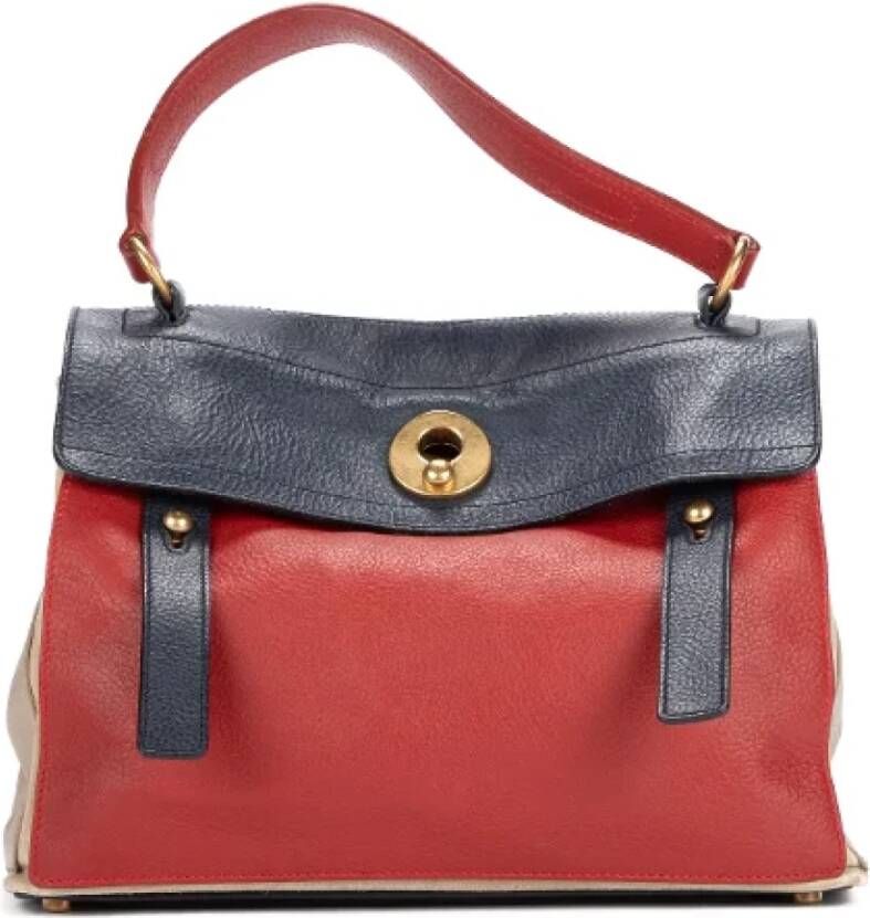 Saint Laurent Vintage Pre-owned Leather handbags Rood Dames