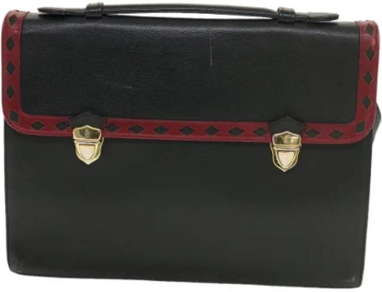 Saint Laurent Vintage Pre-owned Leather handbags Zwart Dames