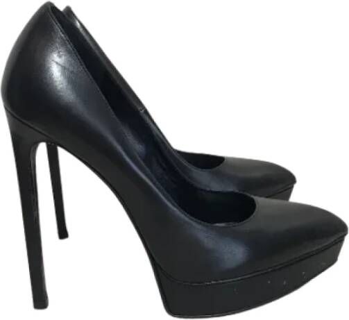 Saint Laurent Vintage Pre-owned Leather heels Zwart Dames