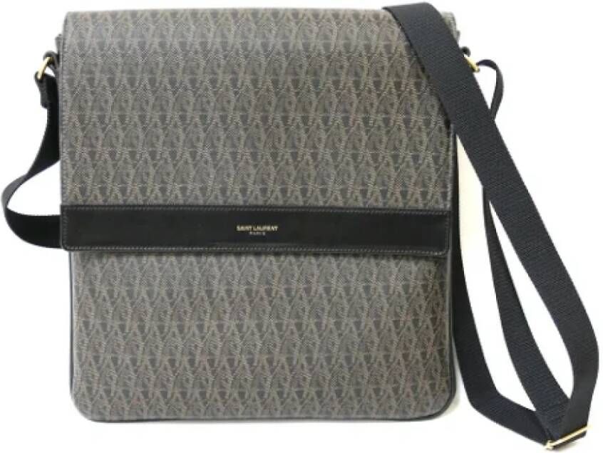 Saint Laurent Vintage Pre-owned Leather shoulder-bags Bruin Dames