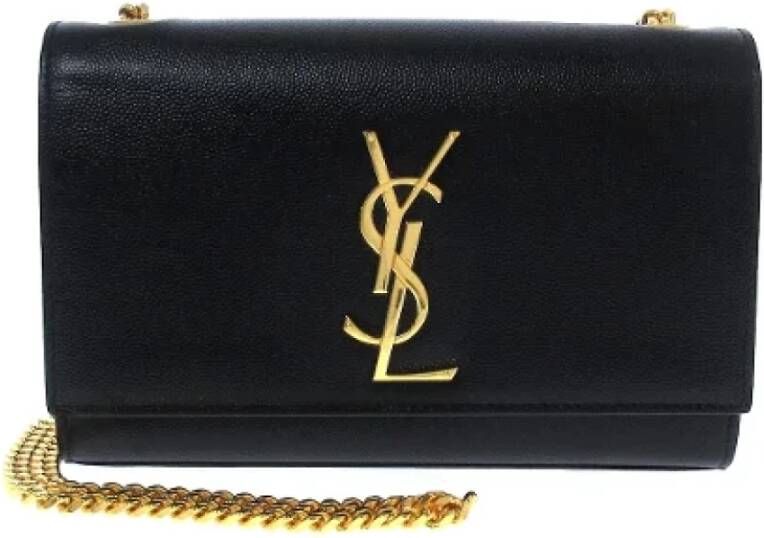 Saint Laurent Vintage Pre-owned Leather shoulder-bags Zwart Dames