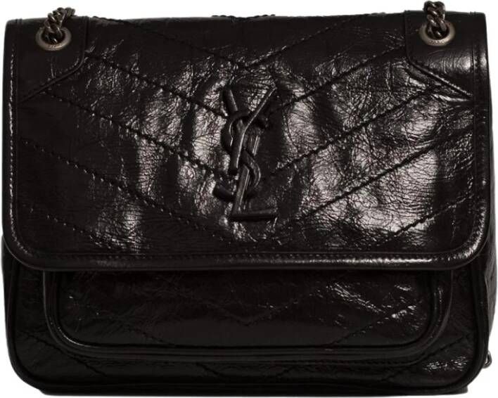 Saint Laurent Vintage Pre-owned Niki Baby Chain Bag Zwart Dames