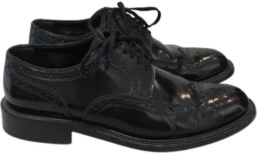 Saint Laurent Vintage Pre-owned Platte schoenen Zwart Heren