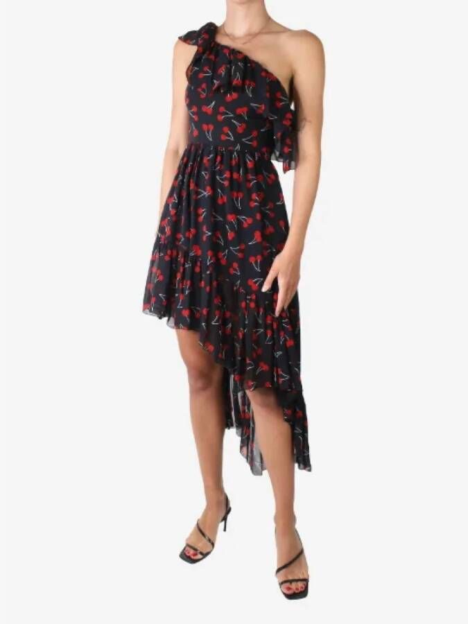 Saint Laurent Vintage Pre-owned Silk dresses Zwart Dames