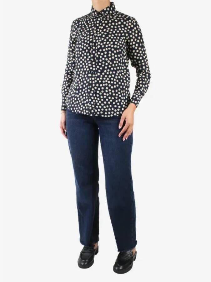 Saint Laurent Vintage Pre-owned Silk tops Blauw Dames