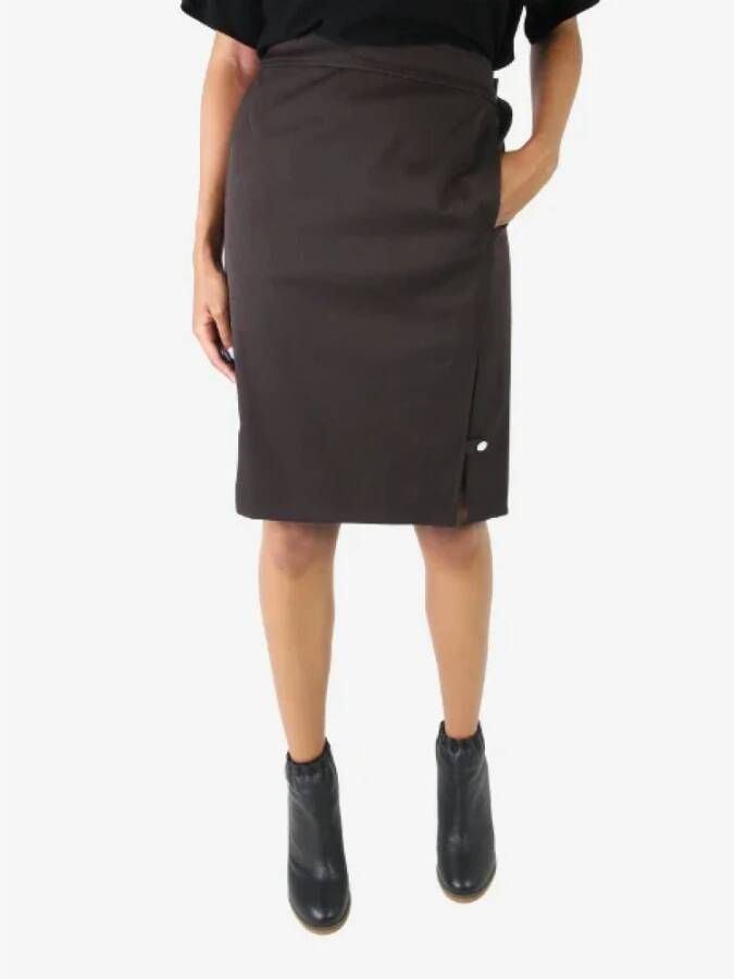 Saint Laurent Vintage Pre-owned Wool bottoms Bruin Dames