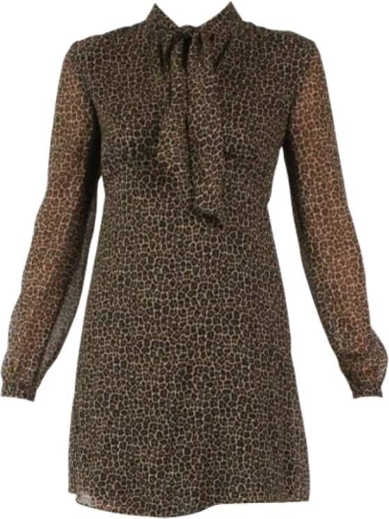 Saint Laurent Vintage Pre-owned Wool dresses Meerkleurig Dames