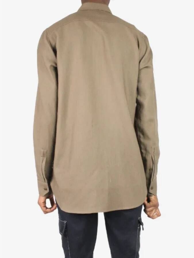 Saint Laurent Vintage Pre-owned Wool outerwear Bruin Dames