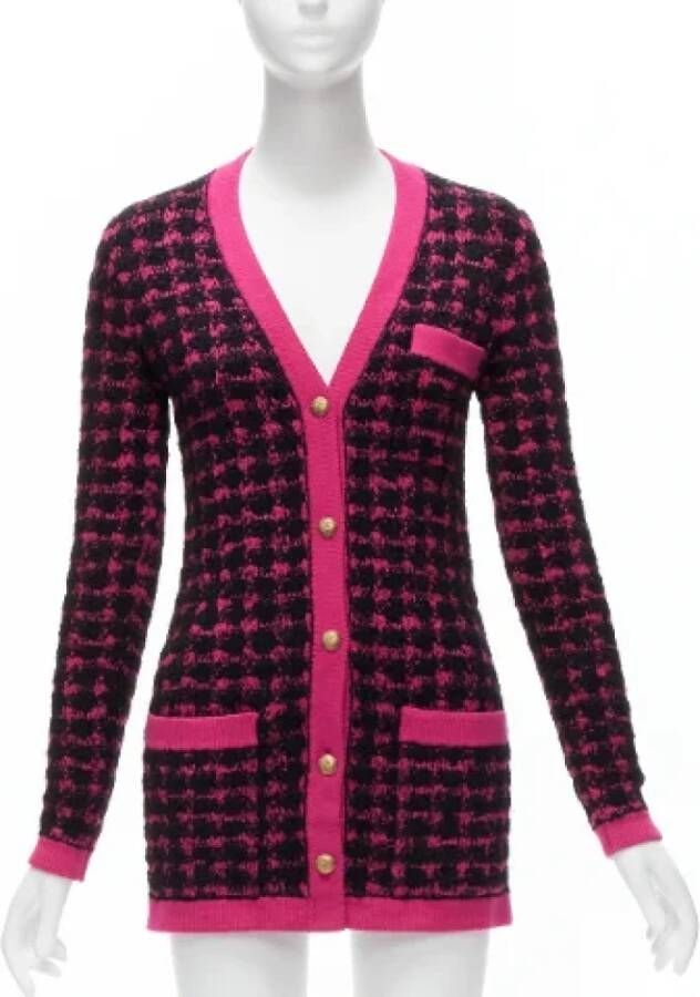 Saint Laurent Vintage Pre-owned Wool tops Roze Dames