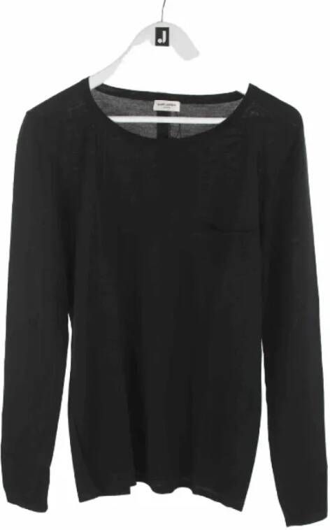 Saint Laurent Vintage Pre-owned Wool tops Zwart Dames