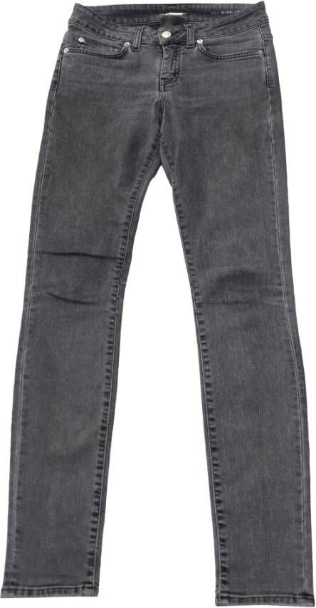 Saint Laurent Vintage Saint Laurent D01 Stonewash skinny jeans in grijze denim Grijs Dames