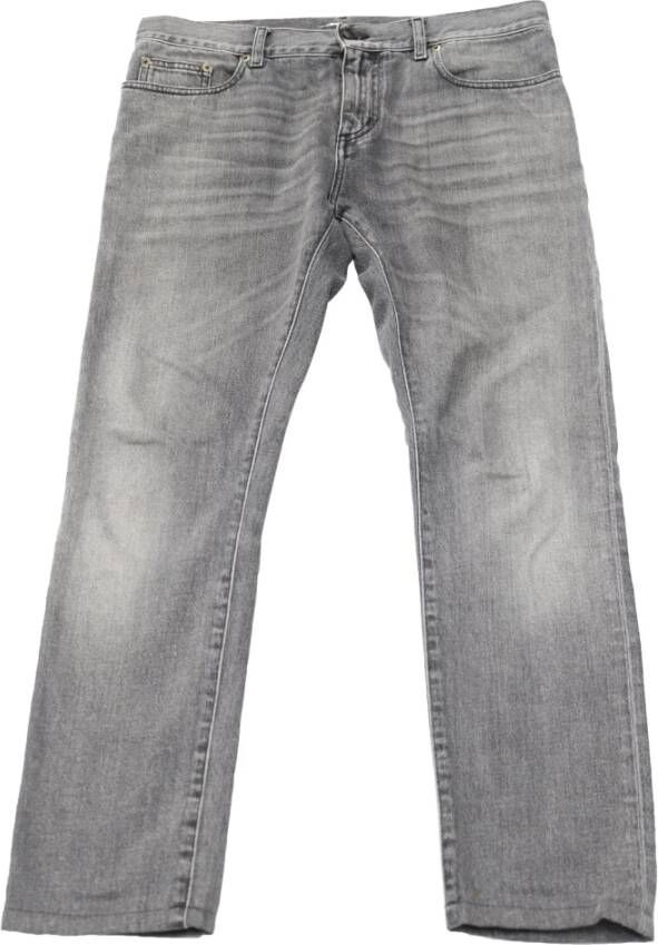 Saint Laurent Vintage Slim-fit broek Grijs Heren