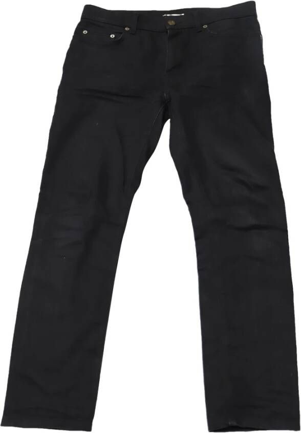 Saint Laurent Vintage Slim-fit broek Zwart Heren