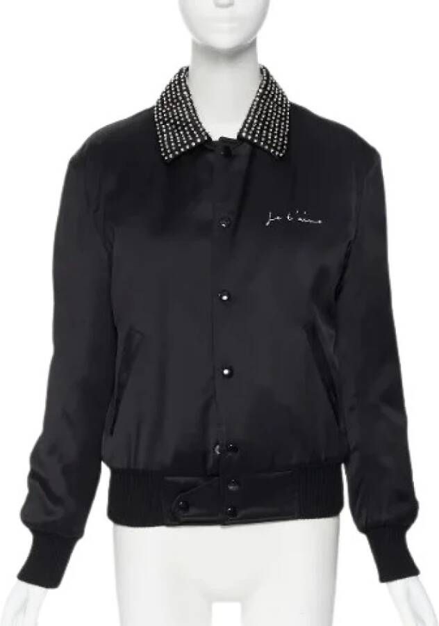 Saint Laurent Vintage Tweedehands jas Zwart Dames