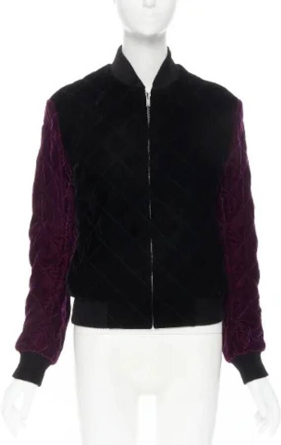 Saint Laurent Vintage Tweedehands jas Zwart Dames