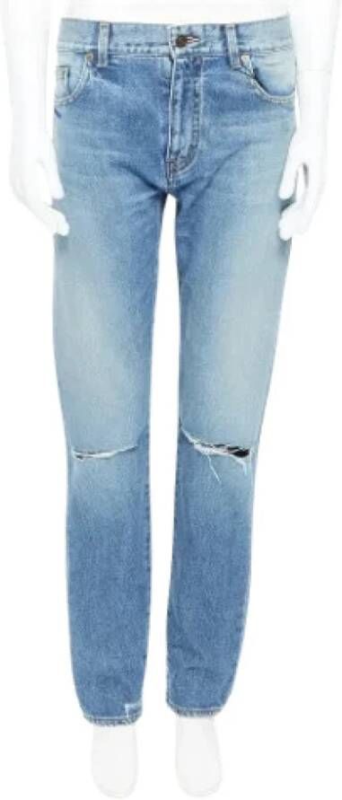 Saint Laurent Vintage Tweedehands jeans Blauw Dames