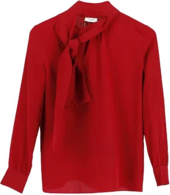 Saint Laurent Vintage Tweedehands overhemd en blouse Rood Dames