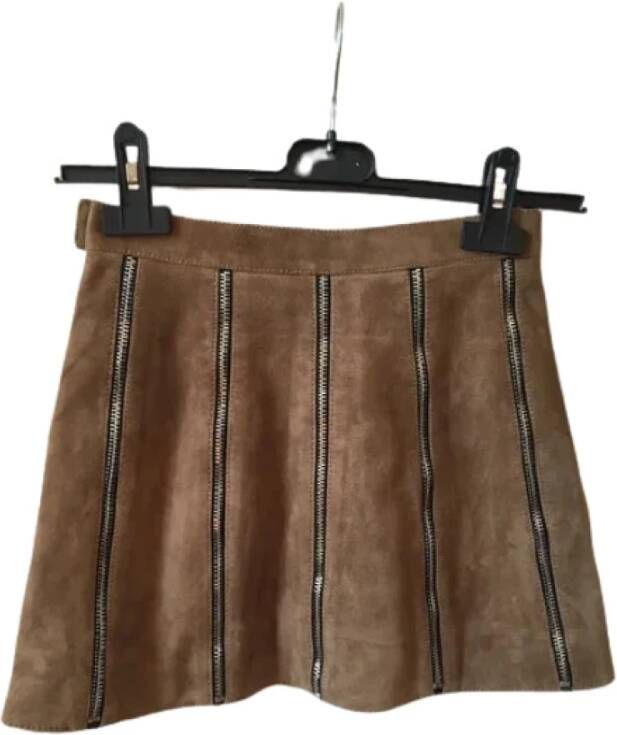 Saint Laurent Vintage Tweedehands rok Bruin Dames