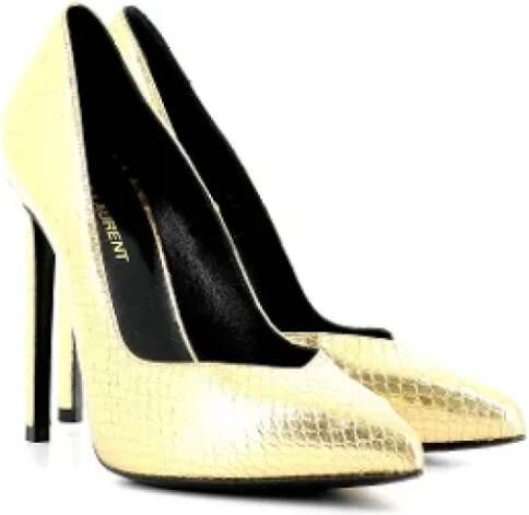 Saint Laurent Vintage Tweedehands sandalen Geel Dames