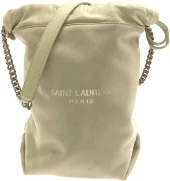Saint Laurent Vintage Tweedehands schoudertas Beige Dames