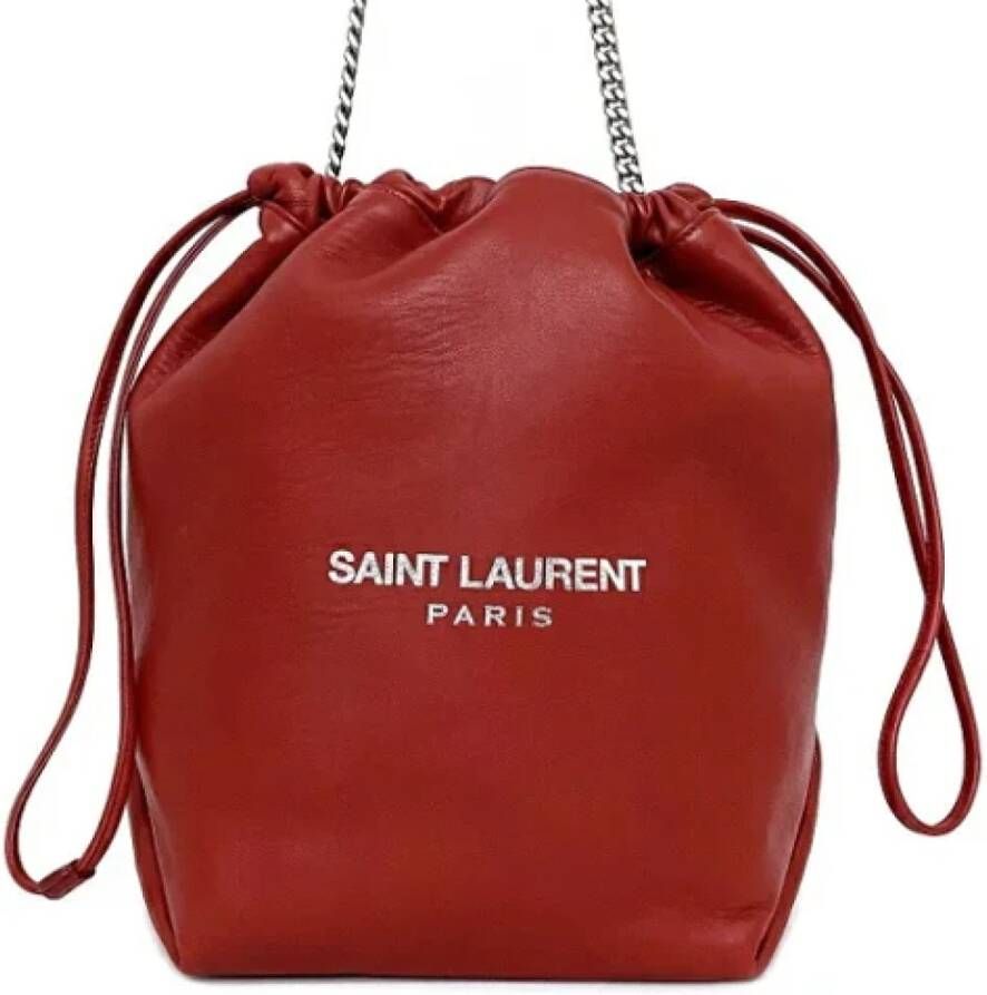 Saint Laurent Vintage Voldoende lederen shoppers Rood Dames