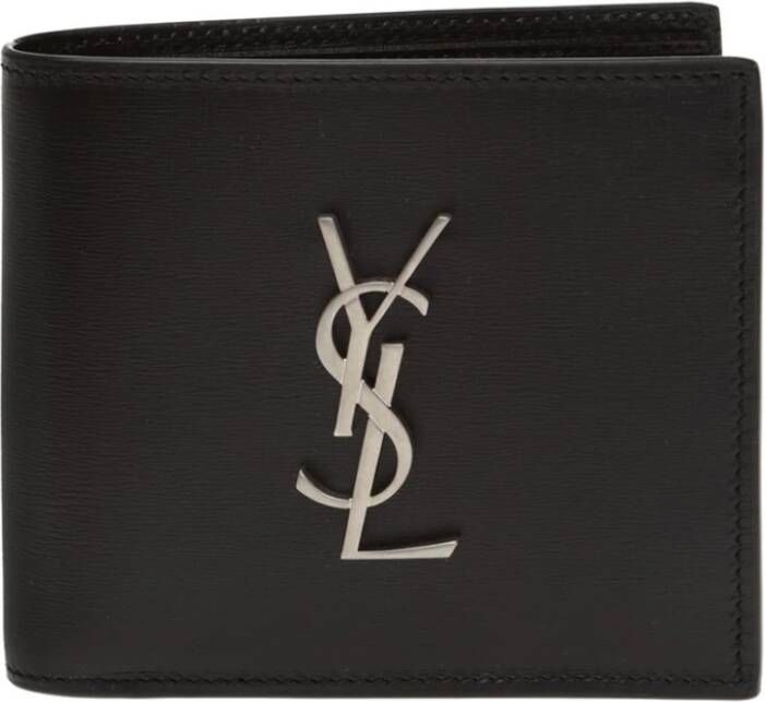 Saint Laurent Zwarte Portemonnee Regular Fit Geschikt voor alle temperaturen 100% leer Black Unisex