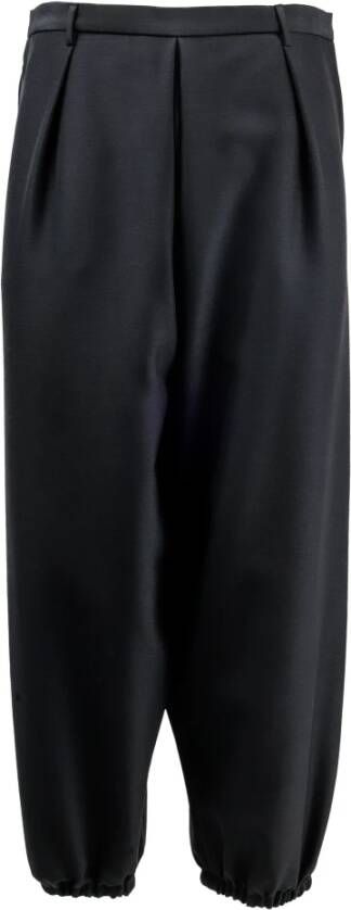 Saint Laurent Wollen Mohair Broek Art. 642383 Black