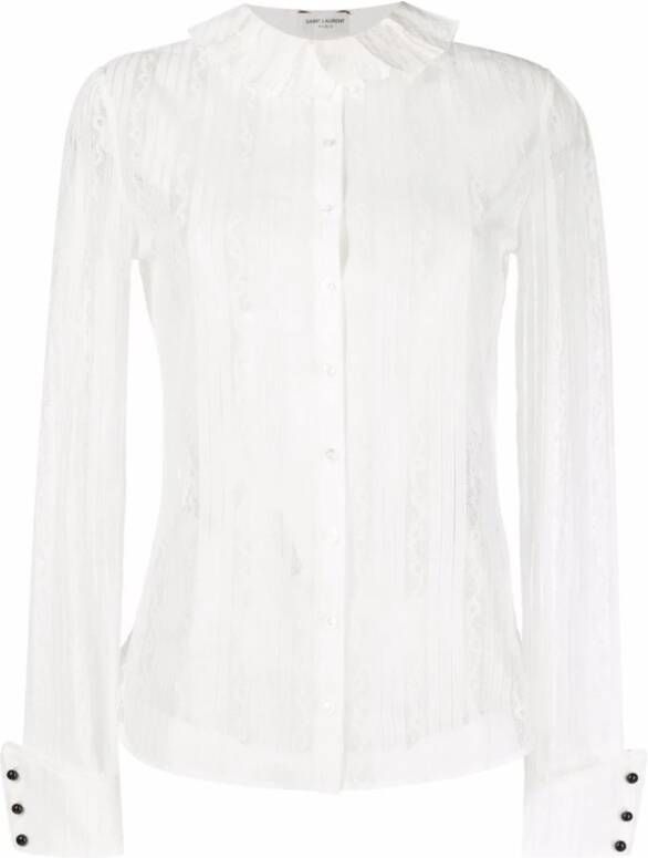 Saint Laurent Witte Overhemd Upgrade je Garderobe met dit Geweldige Overhemd Wit Dames