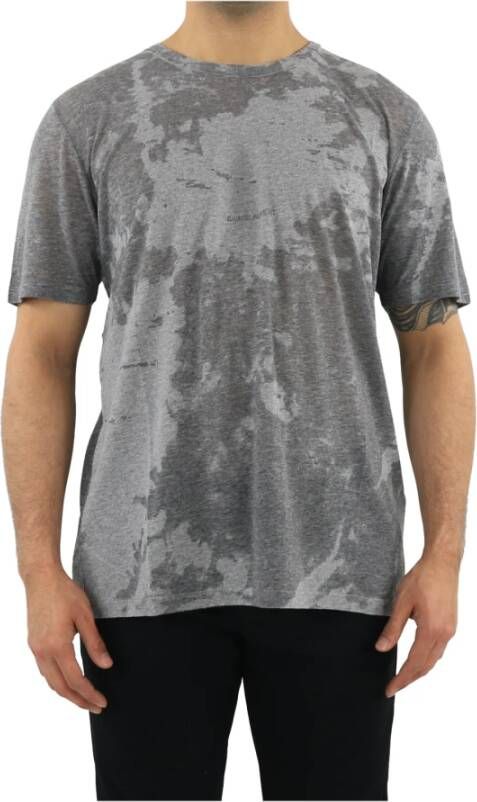 Saint Laurent XL Katoenen T-Shirt Upgrade voor Modebewuste Mannen Grijs Heren
