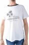 Saint Laurent Zonsondergang Print Katoenen T-shirt White Heren - Thumbnail 1