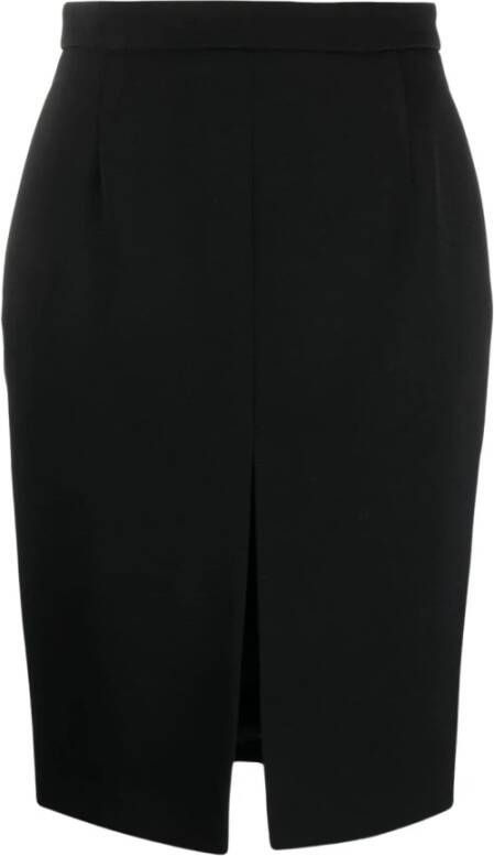 Saint Laurent Zwart wollen kokerrok Zwart Dames