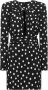 Saint Laurent Zwarte polkadot crepe mini-jurk Zwart Dames - Thumbnail 1