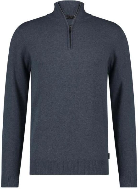 Saint Steve Indisch Blauw Melange Stijlvolle Trui Blue Heren