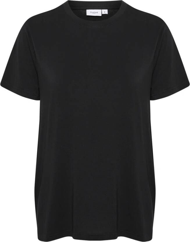 Saint Tropez Adeliasz Regular T-Shirt Zwart Black Dames