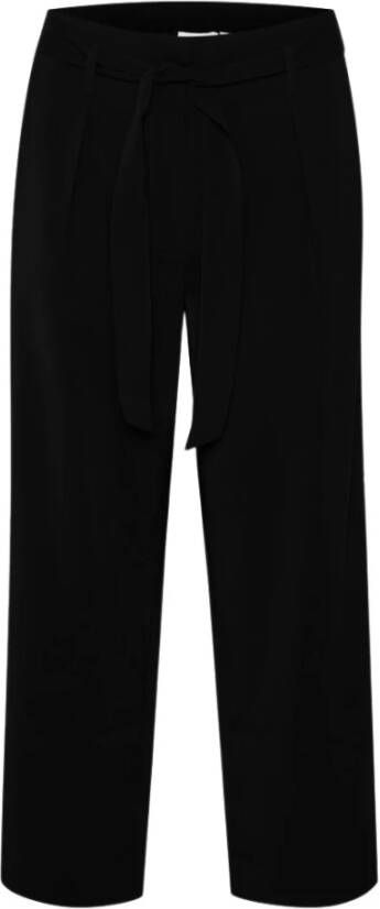 Saint Tropez Stoffen broek met stoffen riem model 'Andrea'