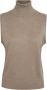 Saint Tropez Roll-N Vest Strik Atmos Melange Beige Dames - Thumbnail 2