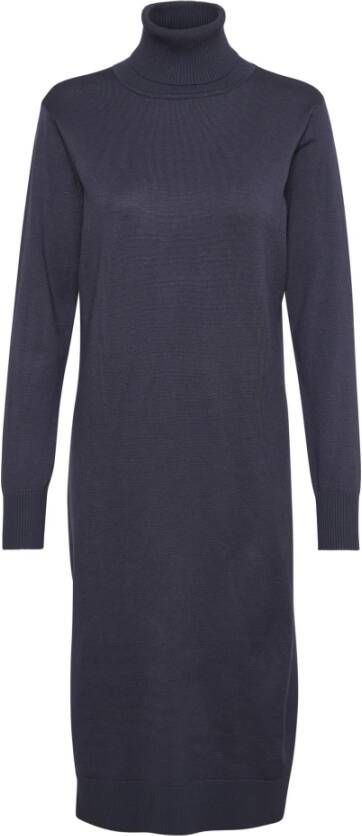 Saint Tropez Tricotjurk SZ-Roll-neck Long Dress met col