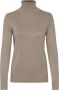 Saint Tropez Atmos Melange Rollneck Pullover Sweater Brown Dames - Thumbnail 2